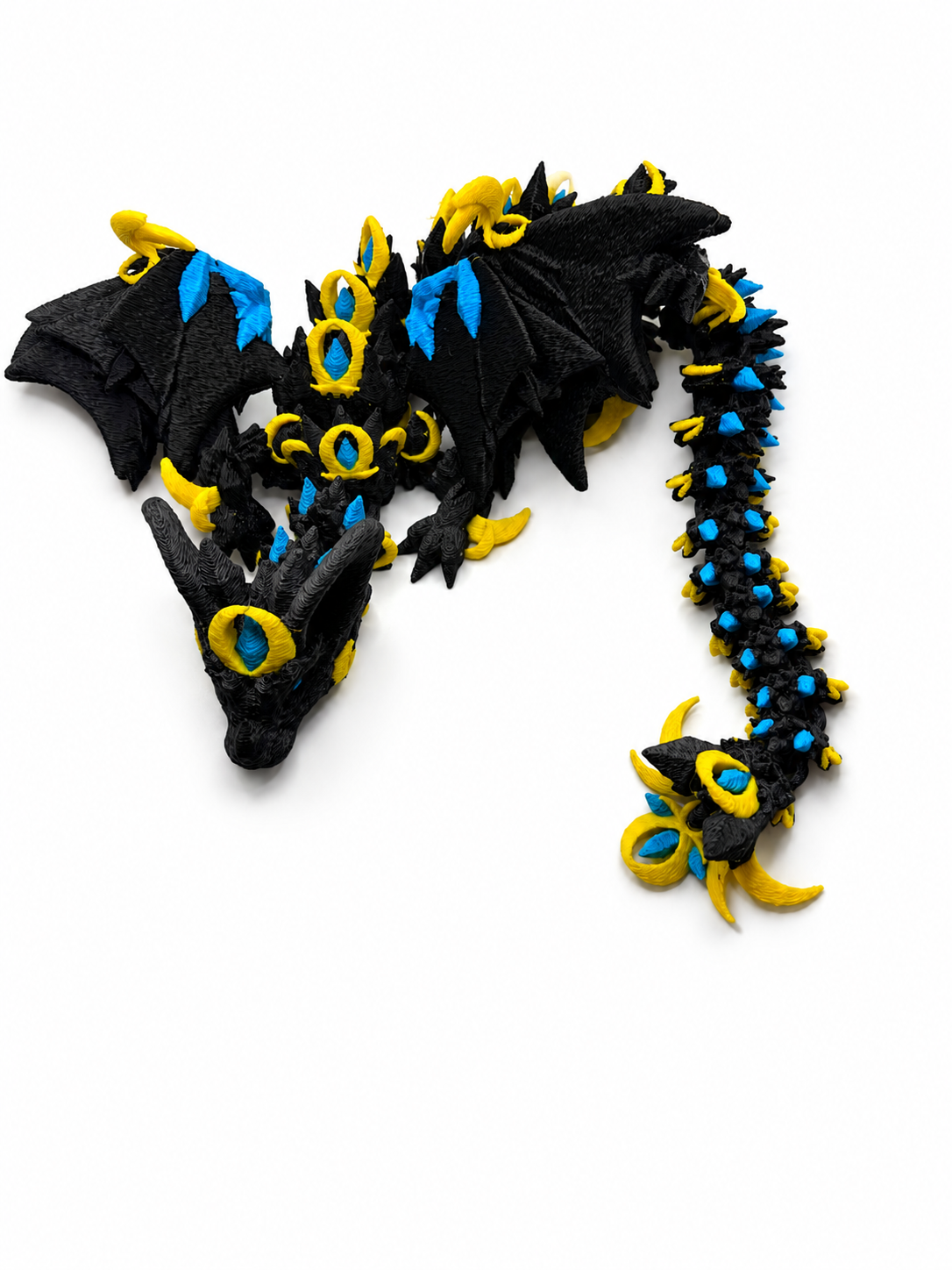 Articulated Eclipse Dragon | 3D Printed Flexible Fantasy Dragon Fidget Toy