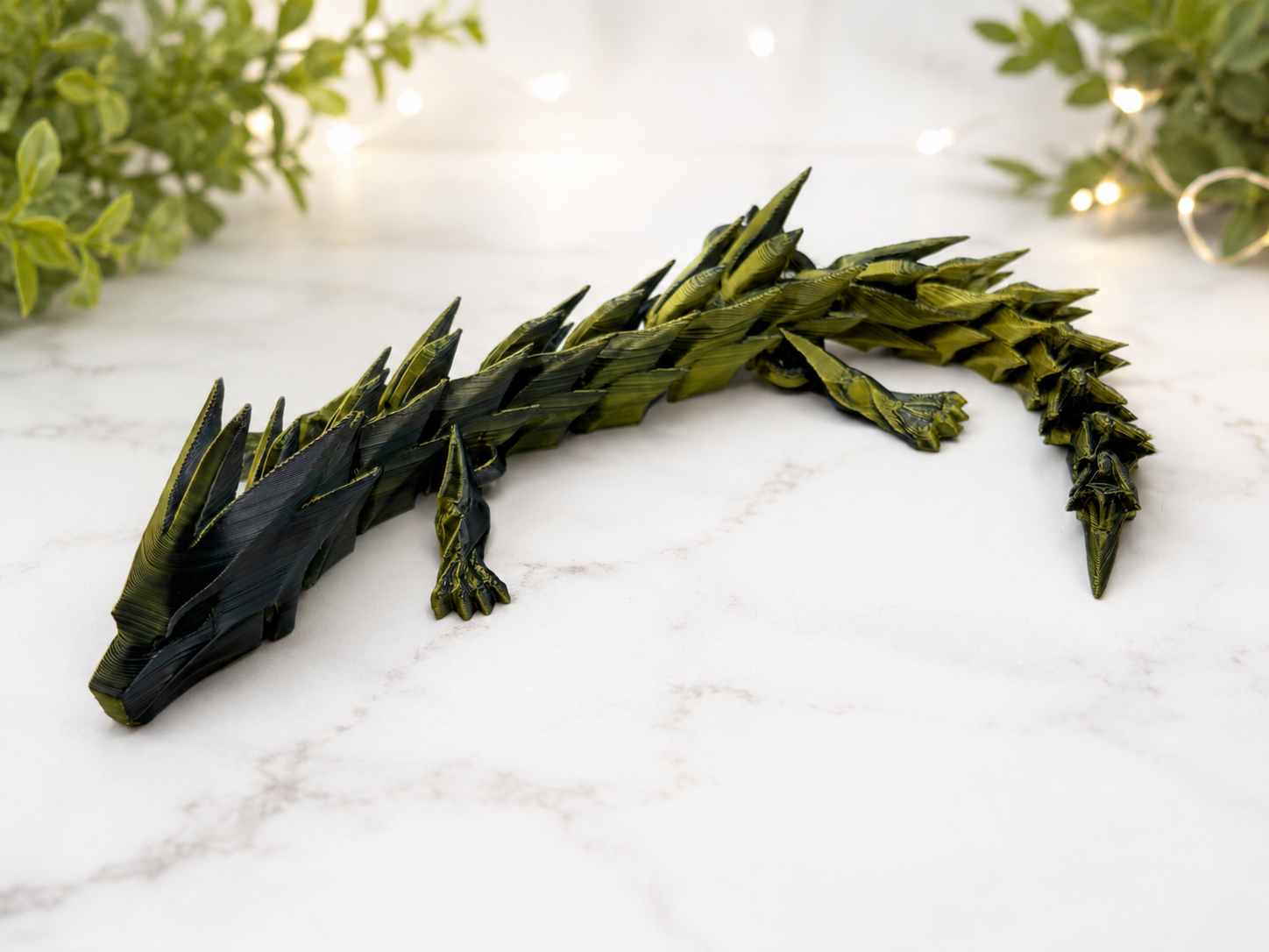 Articulated Prism Fang Dragon – Flexible 3D Printed Crystal Fantasy Dragon