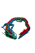 Articulated Chinese Dragon Flexi Toy | 3D Printed Fidget Dragon | Colorful Poseable Dragon Collectible | Desk Toy & Gift