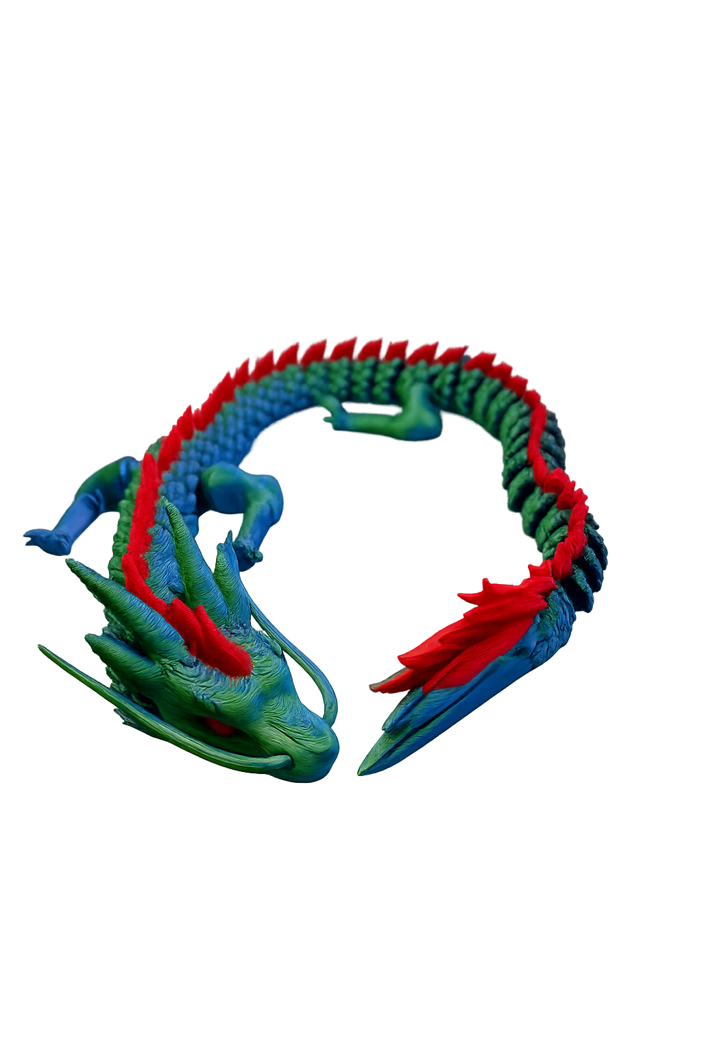 Articulated Chinese Dragon Flexi Toy | 3D Printed Fidget Dragon | Colorful Poseable Dragon Collectible | Desk Toy & Gift