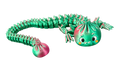 Cute Articulated Dumpling Dragon | Flexible 3D Printed Fidget Toy | Fantasy Desk Pet
